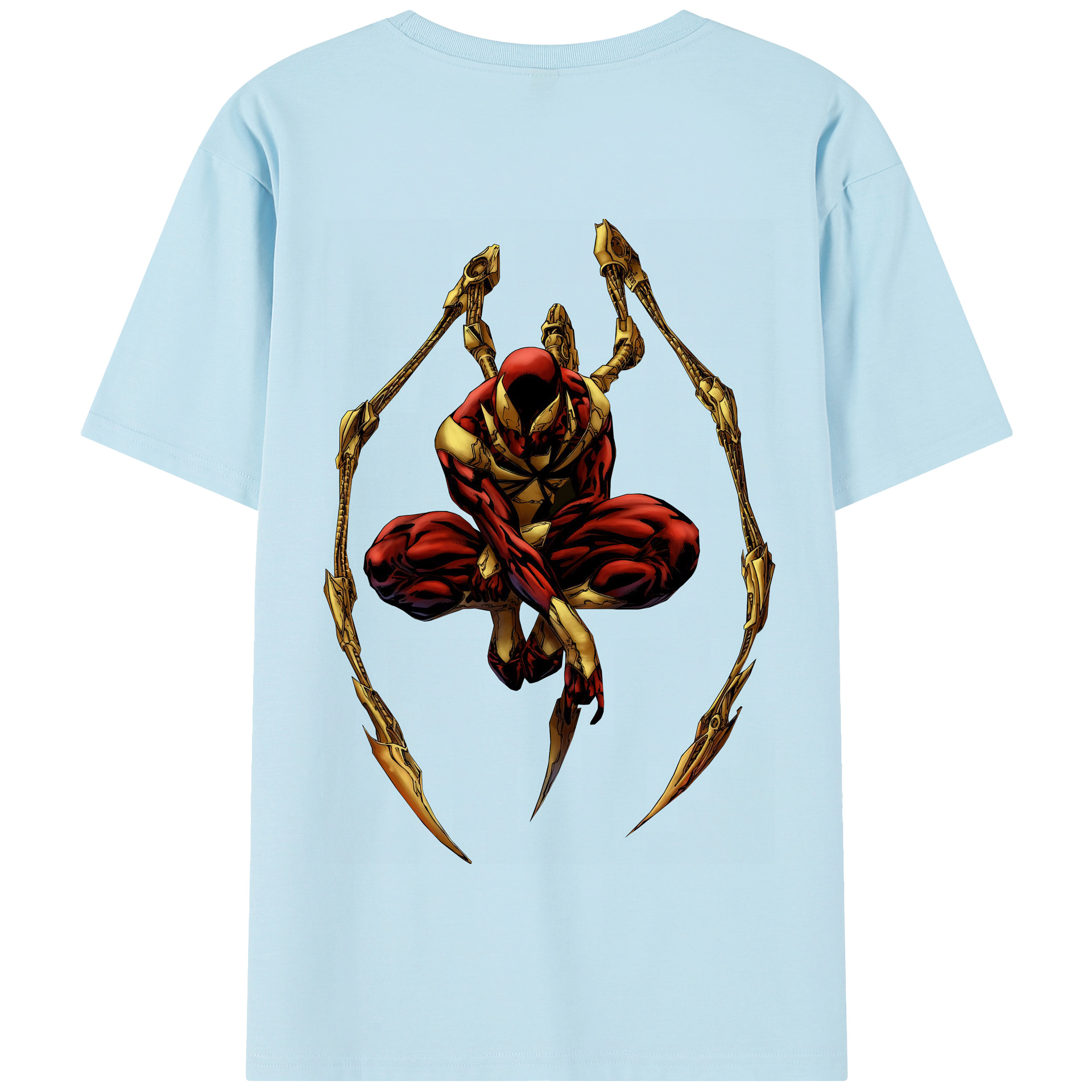 （画像用） Spider Man スパイダーマン 綿100％半袖Tシャツ（背面プリント）